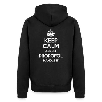 Keep Calm And Let Propofol Handle It Krone Jaune - Veste à capuche bio Premium Unisexe - noir - Dos - Nico (187cm)