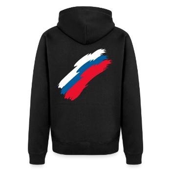 République tchèque - Veste à capuche bio Premium Unisexe - noir - Dos - Nico (187cm)