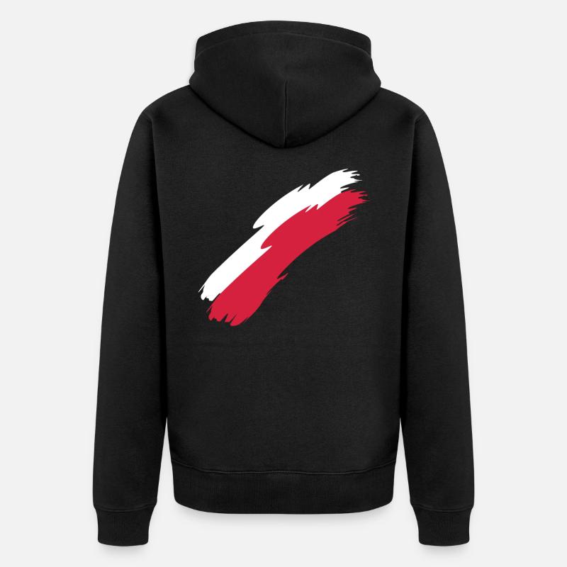 Pologne - Veste à capuche bio Premium Unisexe - noir