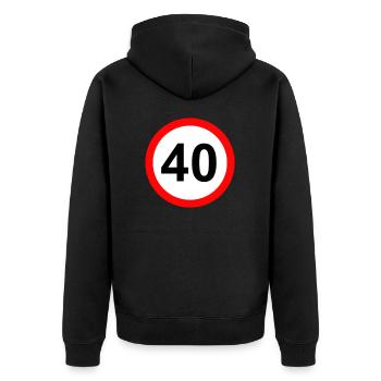 40 ans d’idée cadeau cadeau 40 anniversaire - Veste à capuche bio Premium Unisexe - noir - Dos - Nico (187cm)
