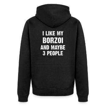 BARSOI Ange gardien chien chien chien - Veste à capuche bio Premium Unisexe - noir - Dos - Nico (187cm)