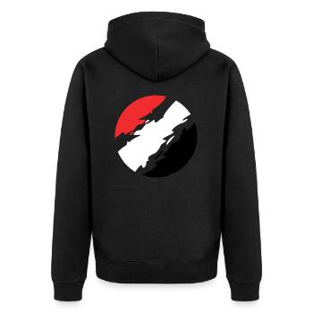Yémen drapeau cercle - Veste à capuche bio Premium Unisexe - noir - Dos - Nico (187cm)