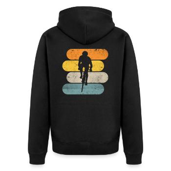 Vélo de route cycliste de route - Veste à capuche bio Premium Unisexe - noir - Dos - Nico (187cm)