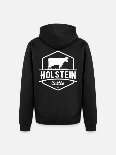Holstein Rancher Vache Holstein - Veste à capuche bio Premium Unisexe - noir
