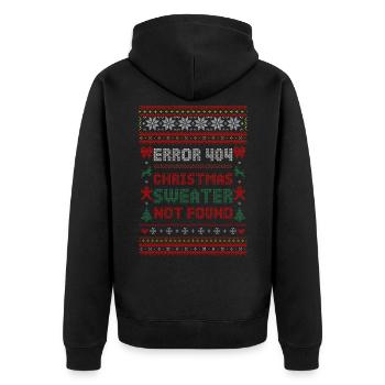 Erreur 404 - Pull de Noël introuvable - Veste à capuche bio Premium Unisexe - noir - Dos - Nico (187cm)