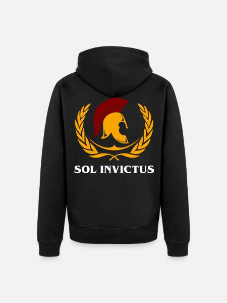 Sol Invictus, Ancient Roman Mythology - Unisex Premium Organic Zip Hoodie - black