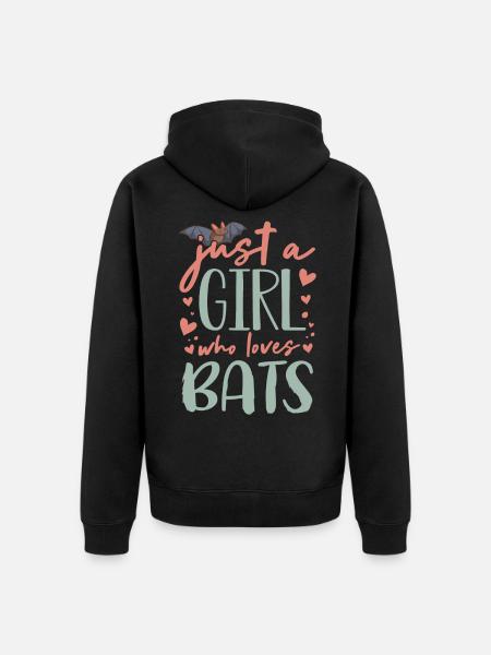 Bats, Bat - Unisex Premium Organic Zip Hoodie - black