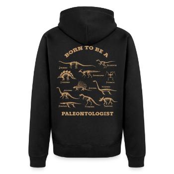 Paleontologist, Dinosaur, Dinosaur - Unisex Premium Organic Zip Hoodie - black - Back - Nico (187cm)
