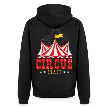 Cirque, Personnel de cirque, Artiste, Artistique - Veste à capuche bio Premium Unisexe - noir - Dos - Nico (187cm)