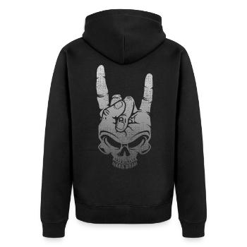 Fan de heavy metal, - Veste à capuche bio Premium Unisexe - noir - Dos - Nico (187cm)