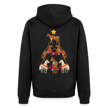 Cheval, chevaux, filles et chevaux - Veste à capuche bio Premium Unisexe - noir - Dos - Nico (187cm)