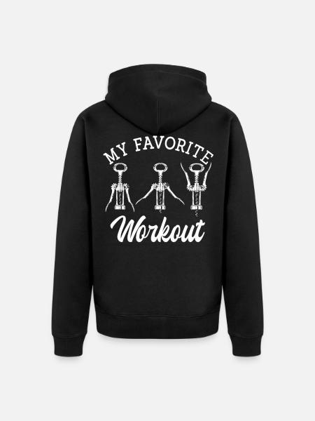 Wine lovers, wine drinking wine - Unisex Premium Organic Zip Hoodie - black
