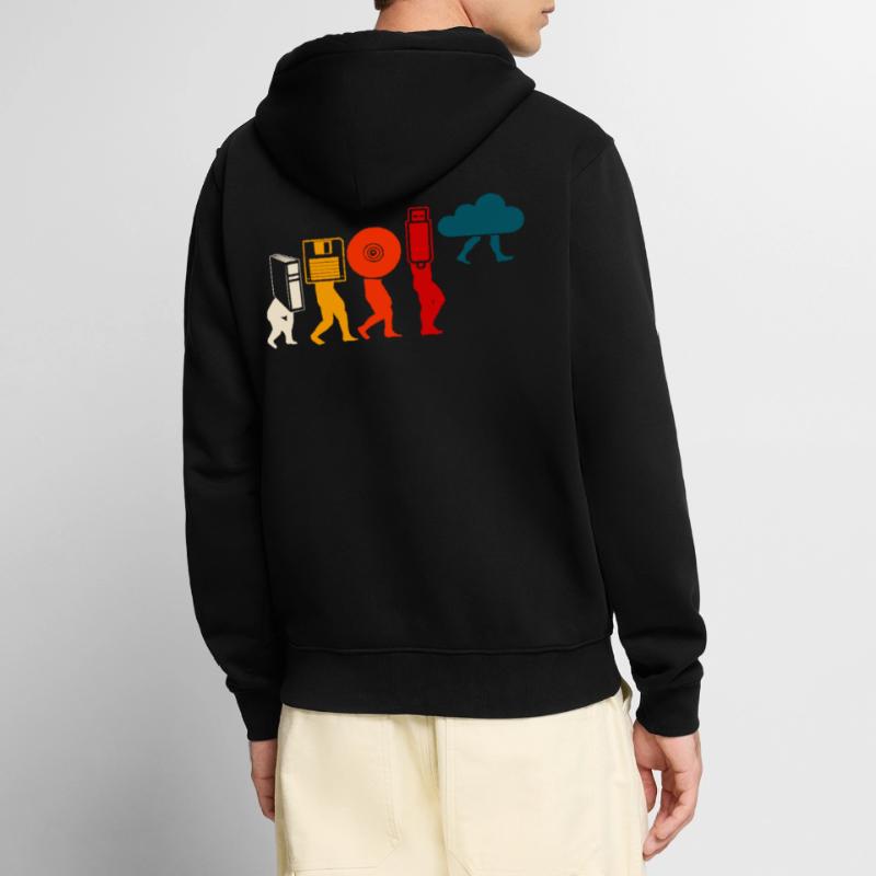 Cloud Programmer Evolution. Unisex Premium Bio Zip Hoodie