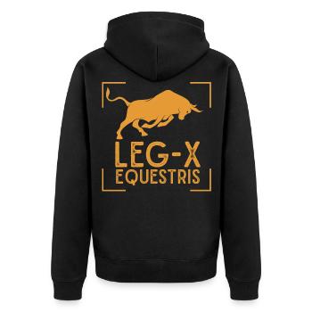 Legio X Equestris Julius Caesar - Unisex Premium Organic Zip Hoodie - black - Back - Nico (187cm)