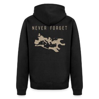 Roman Empire, Ancient Romans, Caesar - Unisex Premium Organic Zip Hoodie - black - Back - Nico (187cm)