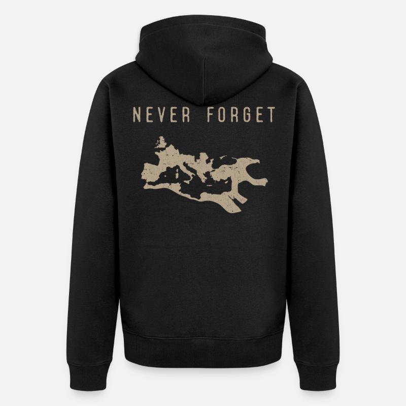 Römisches Reich, Antike Römer, Caesar - Unisex Premium Bio Zip Hoodie - Schwarz