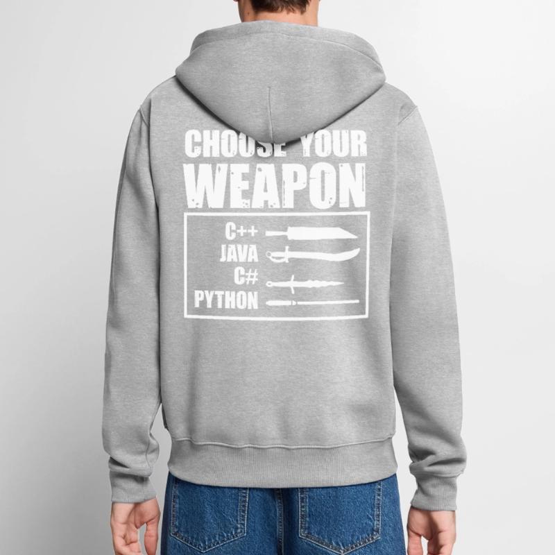 Programmation Python, programmeur, codeur Veste à capuche bio Premium Unisexe