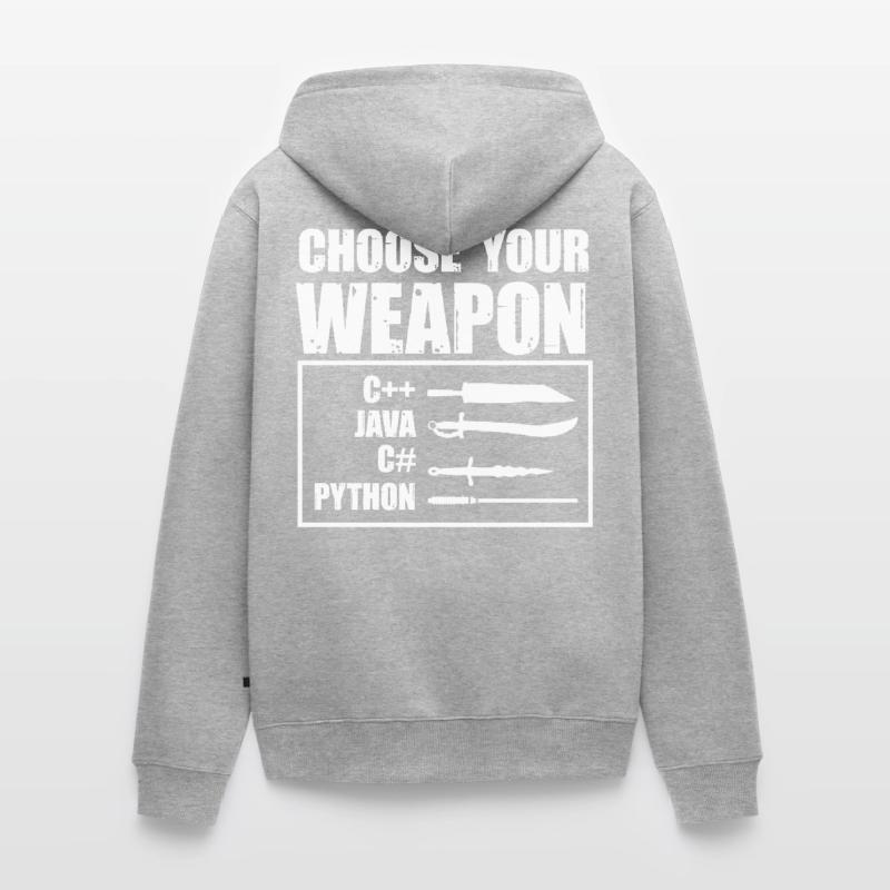 Programmation Python, programmeur, codeur Veste à capuche bio Premium Unisexe