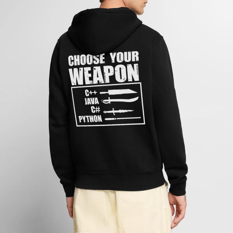 Python-Programmierung, Programmierer, Coder Unisex Premium Bio Zip Hoodie