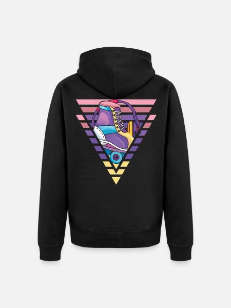 Roller skate, roller skater, skate - Unisex Premium Organic Zip Hoodie - black