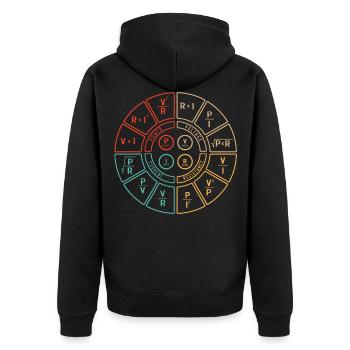 Ohms Loi, Ohm, Physique, Puissance, Watts - Veste à capuche bio Premium Unisexe - noir - Dos - Nico (187cm)