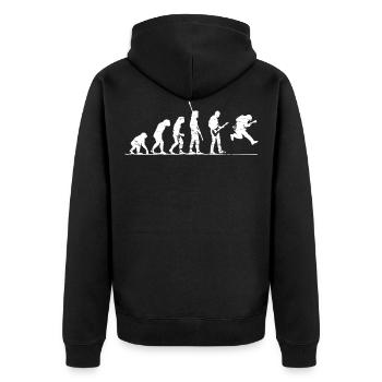 Guitariste Evolution, guitariste - Veste à capuche bio Premium Unisexe - noir - Dos - Nico (187cm)