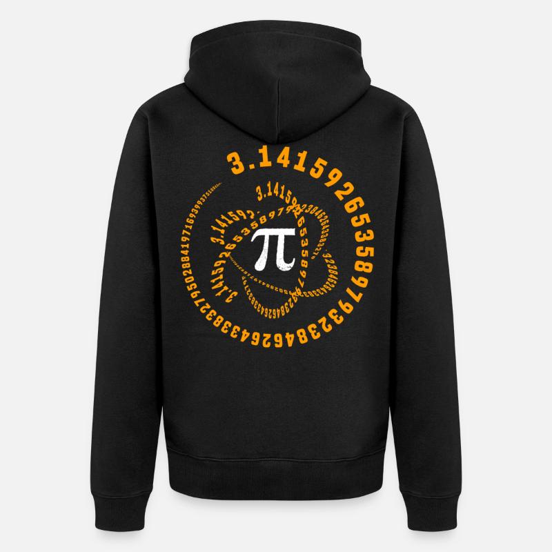 PI, Mathe, Mathematiklehrer, Mathematikstudent - Unisex Premium Bio Zip Hoodie - Schwarz