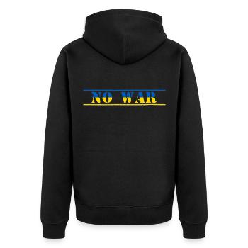 Pas de guerre - Pas de guerre - Pour la paix - Veste à capuche bio Premium Unisexe - noir - Dos - Nico (187cm)