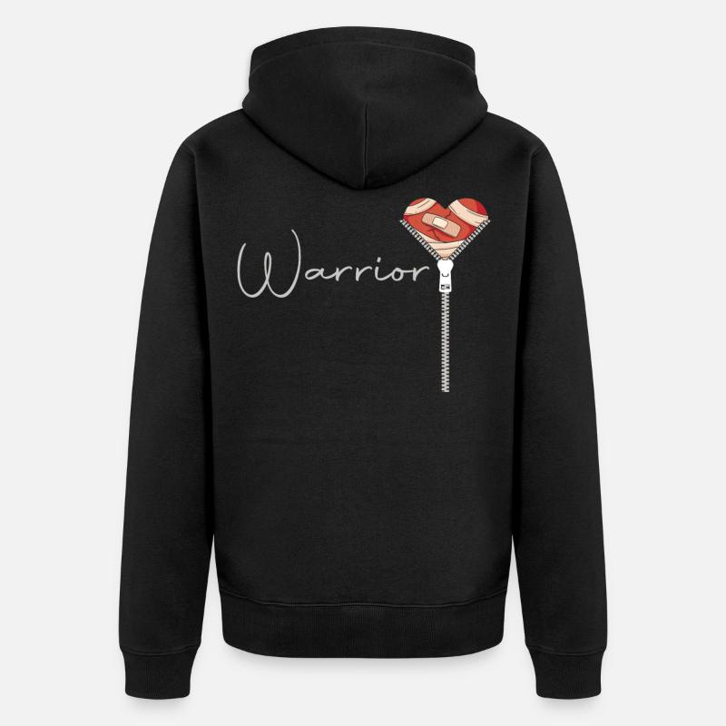 Erholung Der Herzoperation. - Unisex Premium Bio Zip Hoodie - Schwarz