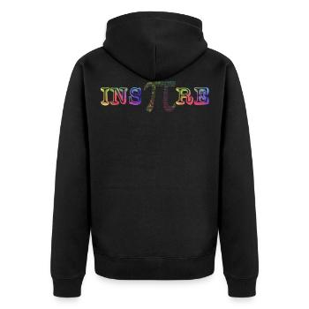 PI Tag, Inspire, PI, Math - Veste à capuche bio Premium Unisexe - noir - Dos - Nico (187cm)