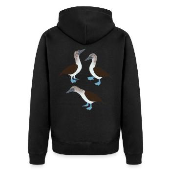 Funny Blue-Footed Boobies Birds - Unisex Premium Organic Zip Hoodie - black - Back - Nico (187cm)