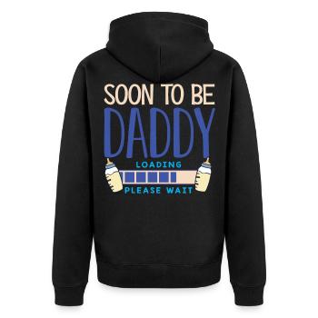 Bientôt papa, père - Veste à capuche bio Premium Unisexe - noir - Dos - Nico (187cm)