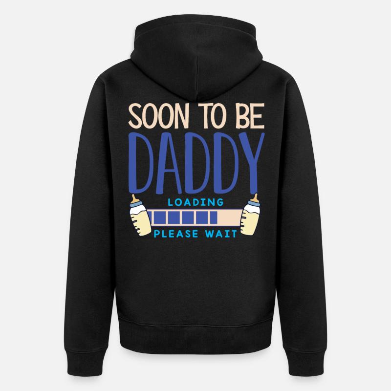 Bald Daddy Sein, Vater - Unisex Premium Bio Zip Hoodie - Schwarz