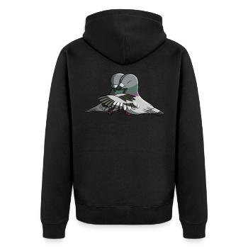 Câliner les pigeons - Veste à capuche bio Premium Unisexe - noir - Dos - Nico (187cm)