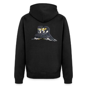 Faucon pèlerin oiseau - Veste à capuche bio Premium Unisexe - noir - Dos - Nico (187cm)