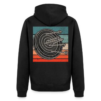 Tir à l’arc, Archer, Arcs, Arcs - Veste à capuche bio Premium Unisexe - noir - Dos - Nico (187cm)