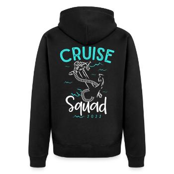 Cruise squad, cruise time, holiday cruise - Unisex Premium Organic Zip Hoodie - black - Back - Nico (187cm)