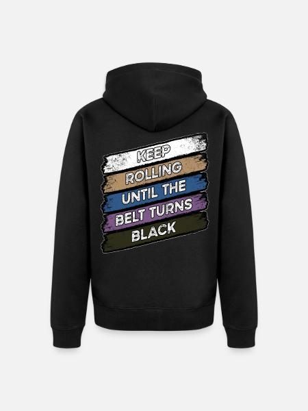 BJJ Black Belt - Unisex Premium Organic Zip Hoodie - black