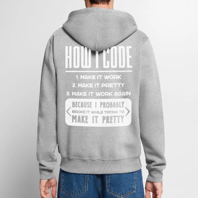 Programmeur, Code, Nerd, Programmation Veste à capuche bio Premium Unisexe