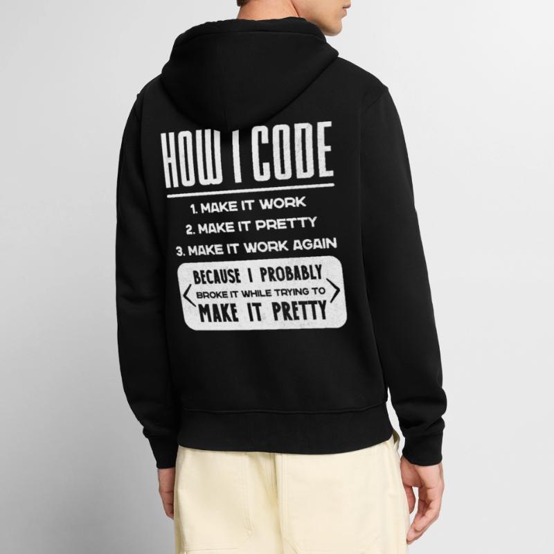 Programmeur, Code, Nerd, Programmation Veste à capuche bio Premium Unisexe