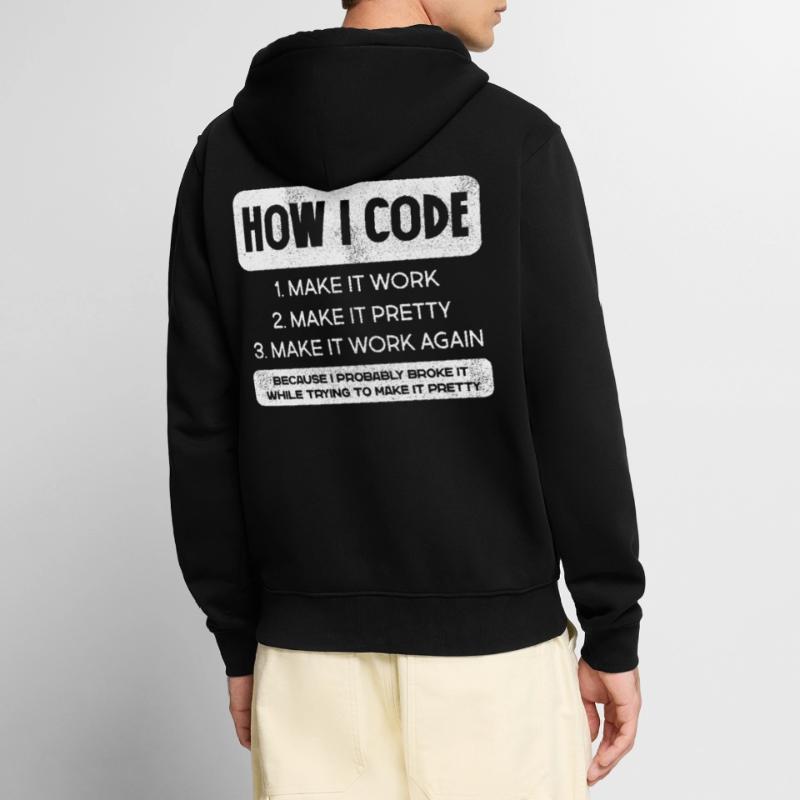 Programmeur, Code, Nerd, Programmation Veste à capuche bio Premium Unisexe