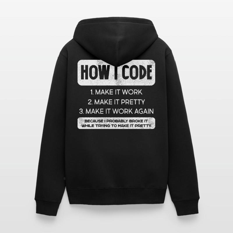 Programmeur, Code, Nerd, Programmation Veste à capuche bio Premium Unisexe