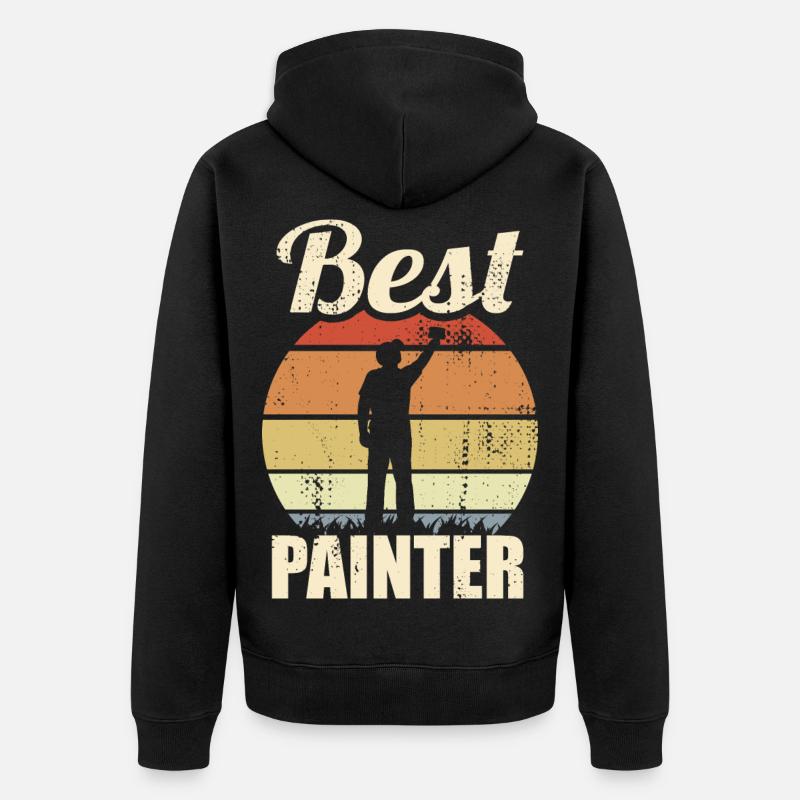 Bester Maler - Unisex Premium Bio Zip Hoodie - Schwarz