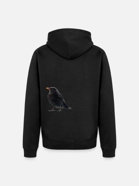 Blackbird throttle - Unisex Premium Organic Zip Hoodie - black