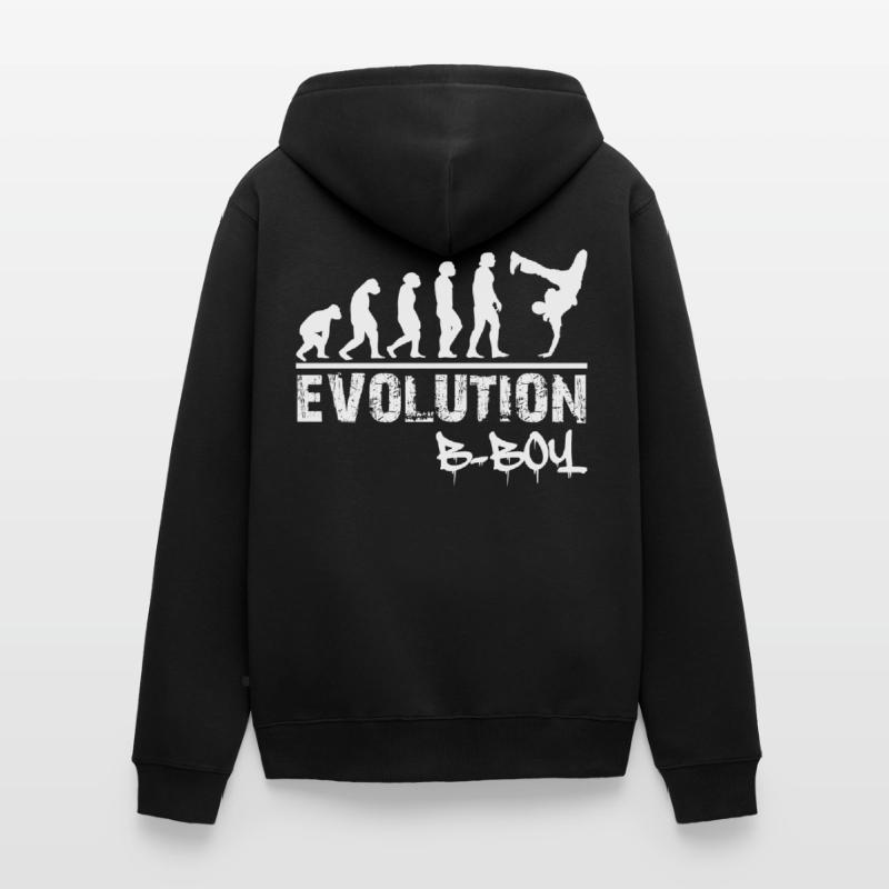 Breakdance Evolution B-Boy Breakdancer Gift Unisex Premium Organic Zip Hoodie