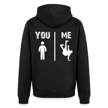 Breakdance Funny Gift Joke B-Boying - Veste à capuche bio Premium Unisexe - noir - Dos - Nico (187cm)