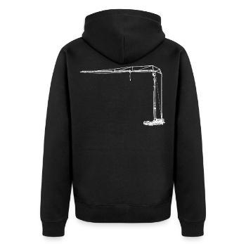 Folding crane assembled white crane crane - Unisex Premium Organic Zip Hoodie - black - Back - Nico (187cm)