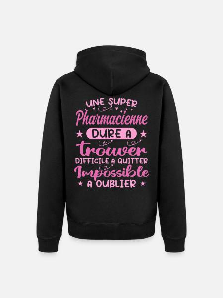 A Super Pharmacist - Pharmacist Gift - Unisex Premium Organic Zip Hoodie - black