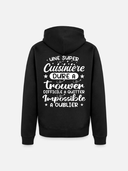 A Super Cooker - Cooker Gift - Unisex Premium Organic Zip Hoodie - black