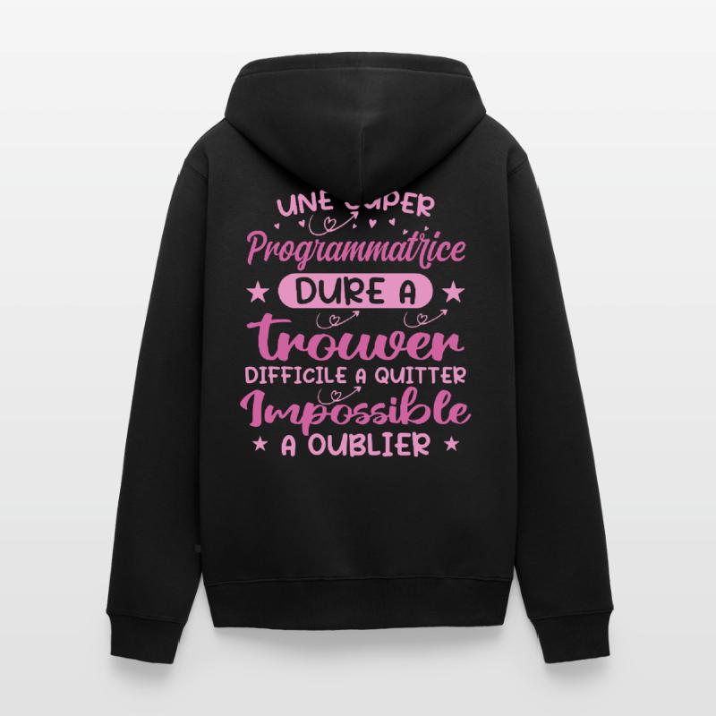 Une Super Programmatrice - Cadeau programmatrice Veste à capuche bio Premium Unisexe